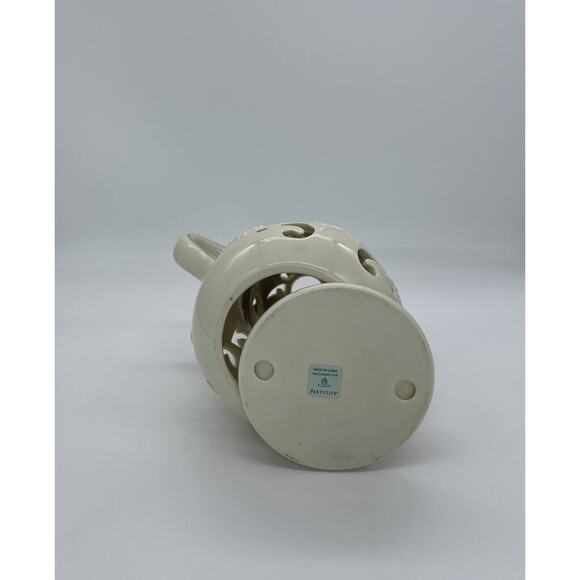 Partylite Holiday Christmas Porcelain Teapot Holly Leaf - Picture 4 of 5